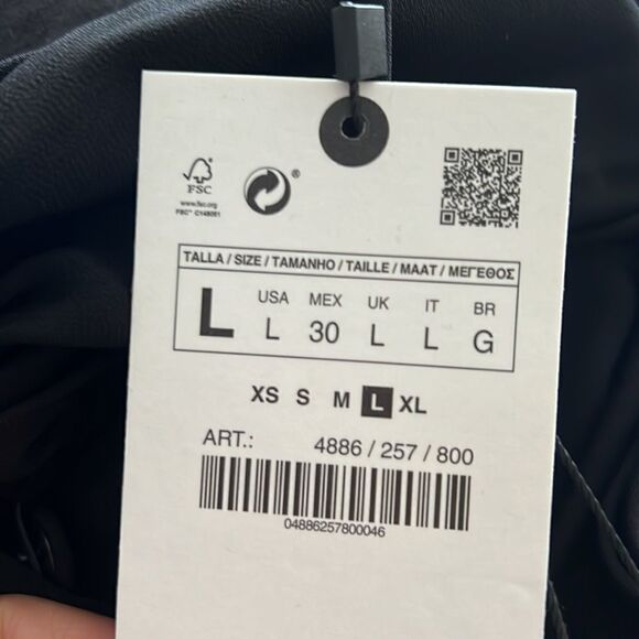 ZARA | Black | DRAPED BODYSUIT WITH STRAPS - Picture 10 of 12